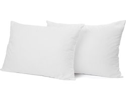 foto van Eleganzzz Molton kussensloop - Kussenbeschermer Stretch - 60x70cm - Kussenslopen set van 2 stuks - Inlclusief Rits - Molton