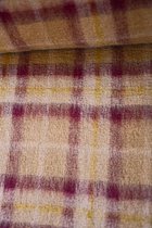 Tissu manteau carreaux marron 1 mètre - tissus mode à coudre - tissus