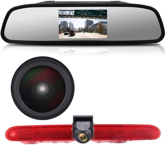 1280X720 pixels auto derde dak top mount remlicht camera remlicht achteruitrijcamera