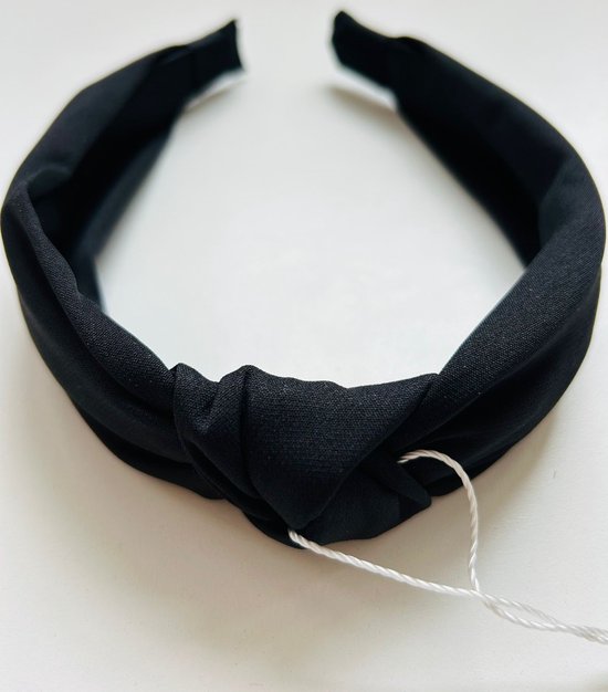 Basic Dames Haarband Diadeem met Knoop - Zwart - MINIIYOU