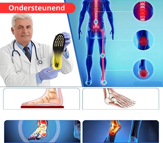Vaya Deluxum Orthopedische inlegzolen Supination bij dwars- en langsvlakke voet Verlaagde voet hielkussen maat 46