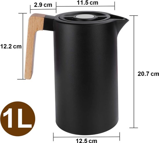 Zinken emmer met beukenhouten handvat, 10 liter online kopen?| Dille