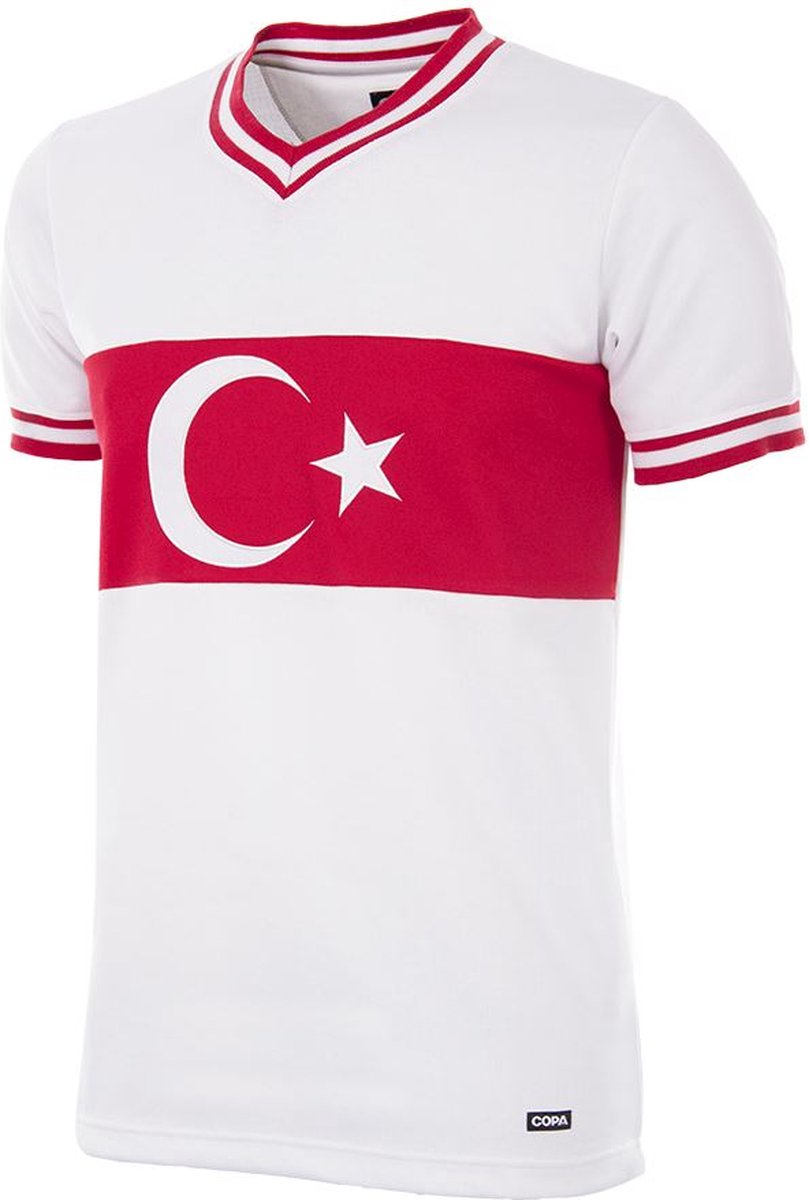 COPA - Turkije 1979 Retro Voetbal Shirt - M - Wit; Rood
