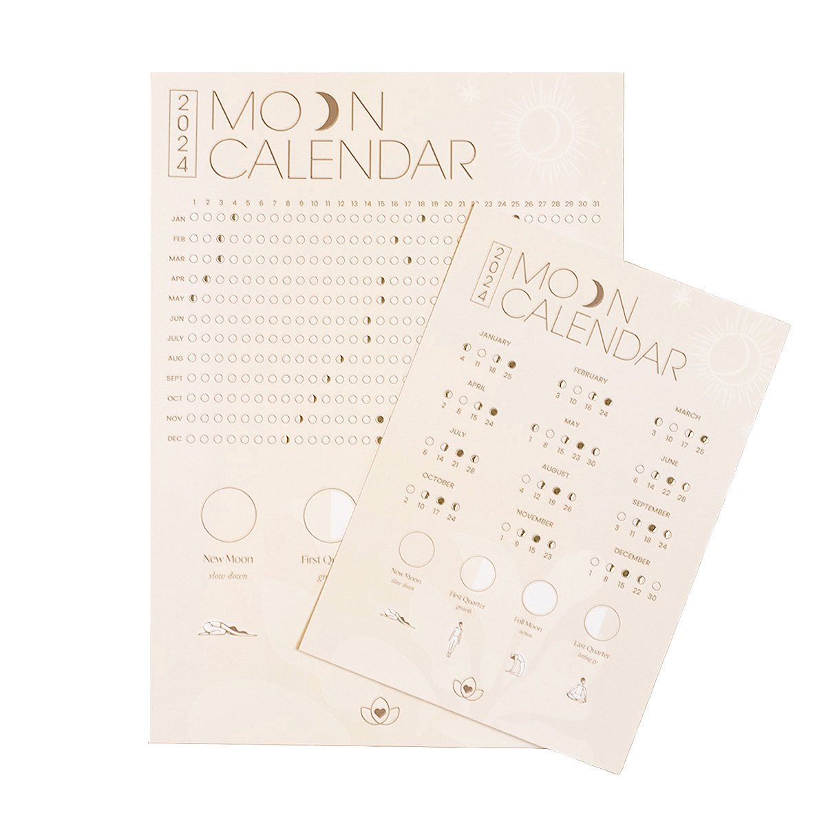 Pakket maankalender 2024 a4 en a5