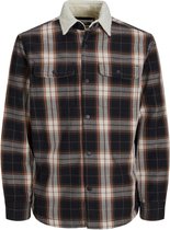 Jack & Jones Overhemd Jcodarren Teddy Overshirt Ls 12246709 Seal Brown/cheeks Mannen Maat - L