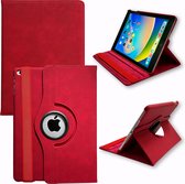 Casemania Hoes Geschikt voor Apple iPad Air 1 & Air 2 - 9.7 inch (2013 & 2014) Crimson Red - Draaibare Tablet Book Cover
