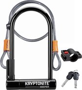 Kryptonite Keeper Standard Beugelslot met Kabel – Fiets – ART-2 Slot – Beugelslot (Elektrische) Fiets – 10,2x20,3 cm - Kabel 120 cm lang – Zwart