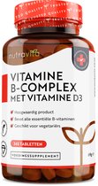 Nutravita Vitamine B Complex High Potency - multivitaminen met B1-B2-B3-B5-B6-B12 (1 volledige jaarvoorraad), supplementen met foliumzuur, vitamine D3 en biotine in 1 microtablet van hoge sterkte voor vermindering van vermoeidheid