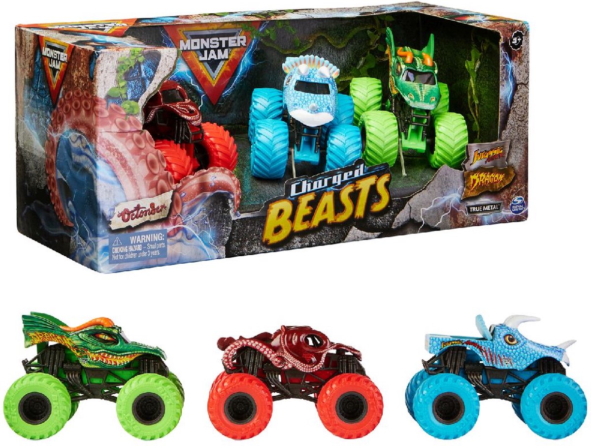 Monster Jam - Charged Beasts-set - officiële Dragon - Octon8er