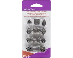12 geometrische metalen snijders - sieraden - Premo - Sculpey