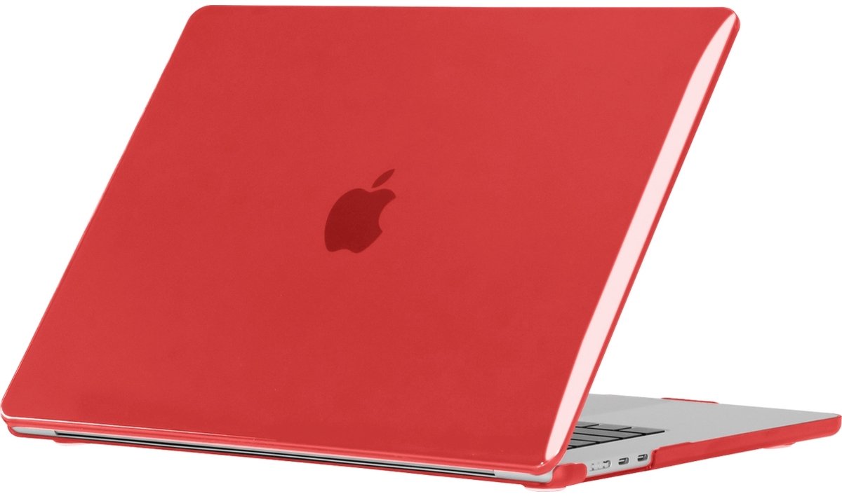 Mobigear Laptophoes geschikt voor Apple MacBook Air 15 Inch (2023-2025) Hoes Hardshell Laptopcover MacBook Case | Mobigear Glossy - Rood - Model A2941 / A3114 / A3241