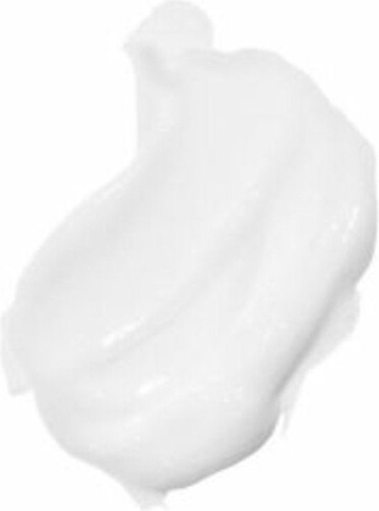 Échantillon de crème blanche, typique d'un après-shampooing ou d'un shampooing.