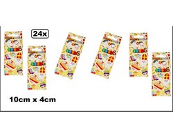24x Sinterklaas Set Kleurpotloden 6-delig in doosje - Sint en Piet - Horeca kleuren potlood tekenen restaurant uitdeel