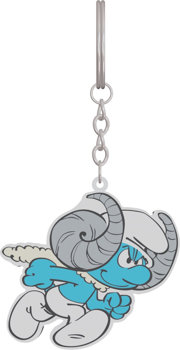 Sleutelhanger - Metaal van de smurfen - Eenzijdig bedrukt - Ram - 6 cm