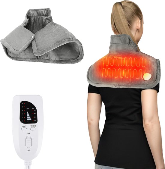 Warmtekussen Elektrisch Nek en Schouders Voor nek, schouder, rug en ...