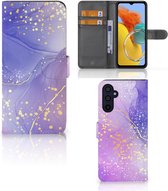 Hoesje geschikt voor Samsung Galaxy M14 Watercolor Paars