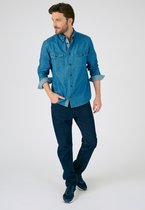 Damart - Chemise jeans en pur coton - Homme - Blauw - 39/40