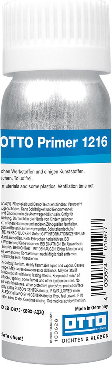 Otto Primer 1216 hechtprimer - 100 ml blik - voor natuursteen en metaal bij siliconenkit