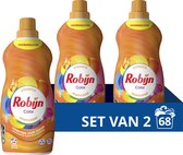 Robijn Klein & Krachtig Classics Vloeibaar Wasmiddel - Color - met Care Serum - 2 x 34 wasbeurten