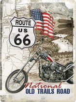 Route 66 National Old Trails Road Metalen wandbord 30x40 cm