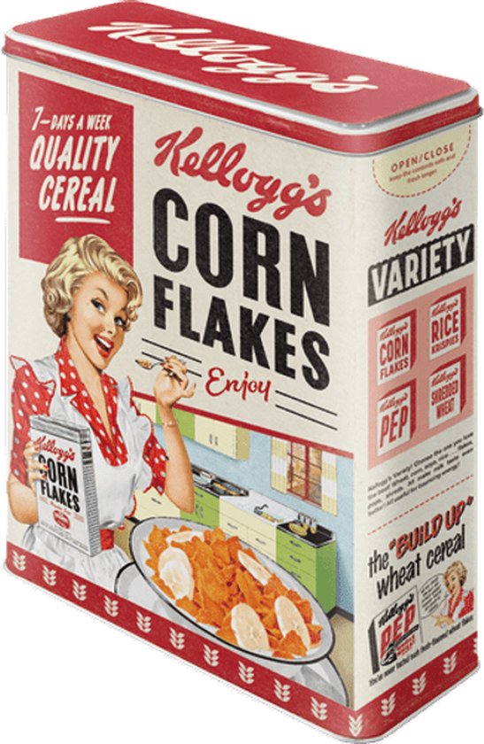 Kellogg's - Céréales de qualité Corn Flakes. Boîte de rangement