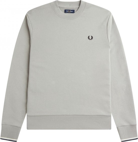 Fred Perry - Sweater Logo Limestone Grijs - Heren - Maat M - Regular-fit