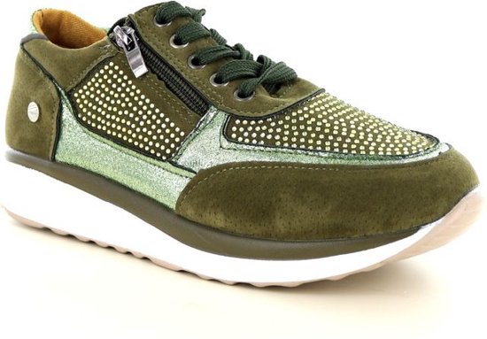 Hafjes | Modena | Groen | Sneaker met rits | Maat 41