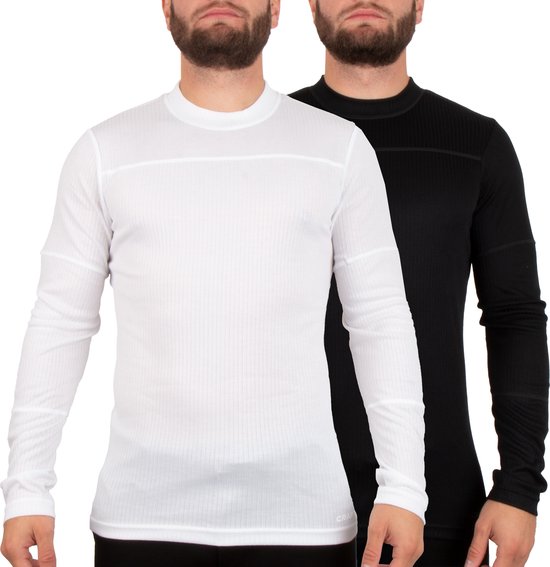 Craft - Core 2-pack Baselayer - Thermoshirt - Zwart/Wit - Heren - L