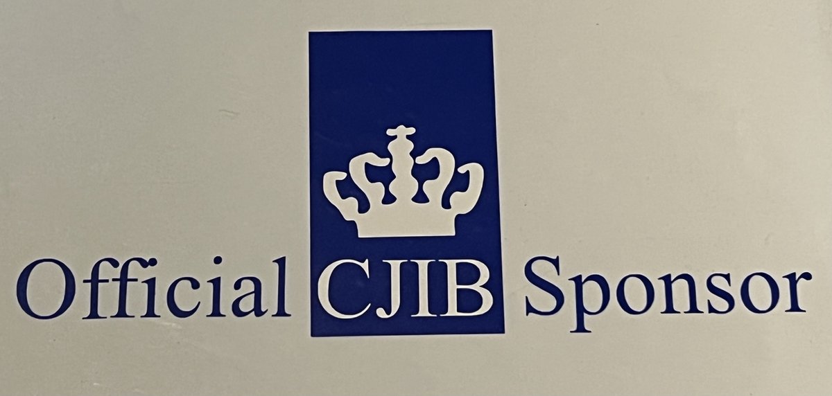 Auto sticker CJIB Sponsor geheel blauw