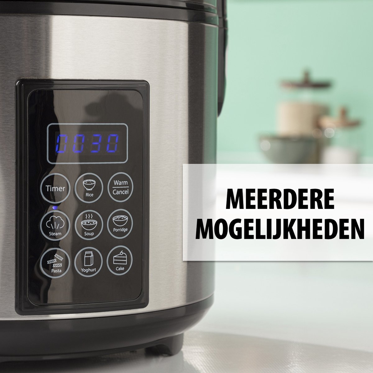 Tristar RK-6138 - Rijstkoker Multicooker - 900W - 2,2 Liter - 7 programma's - Warmhoudfunctie thumbnail 5