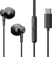 Joyroom - In ear oordopjes met USB C aansluiting - Oortjes met draad en microfoon - Zwart