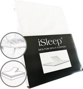 iSleep Molton Split-Topper - 100% Katoen - Tweepersoons - 160x210 cm - Wit
