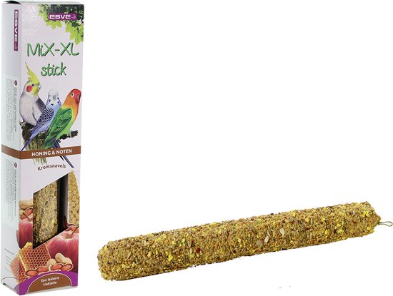 Foto: Esve snack vogel kromsnavelstick honing noten xl 225 gram