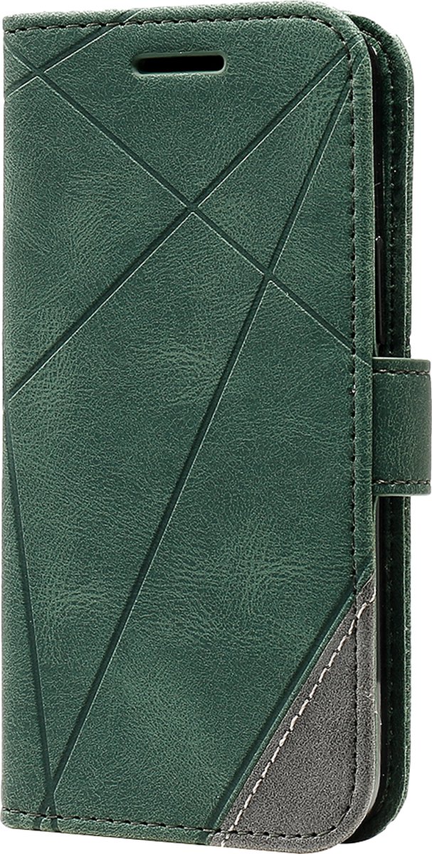Hoesje geschikt voor Samsung Galaxy S24 - Bookcase - Pasjeshouder - Portemonnee - Patroon - Kunstleer - Groen