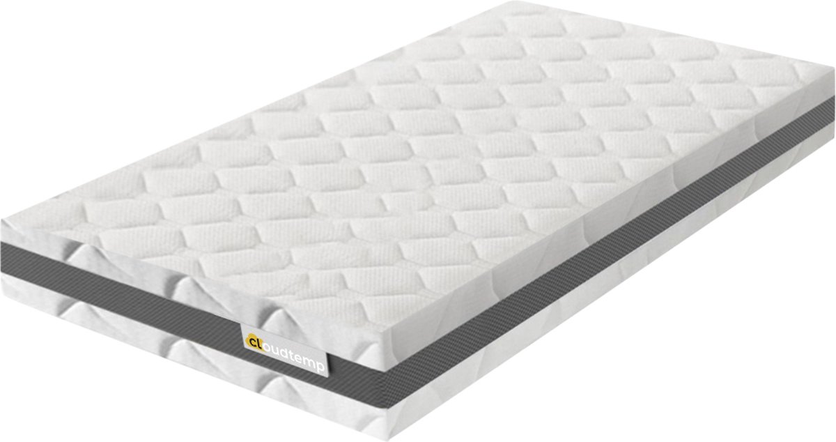 Cloudtemp Matras - Medisch erkend - Aanpasbaar - Eenpersoons 90x200 - Wasbaar - NASA traagschuim - Pocketvering - Koudschuim - Bamboe -Luxe Matras - Premium kwaliteit — afbeelding 1