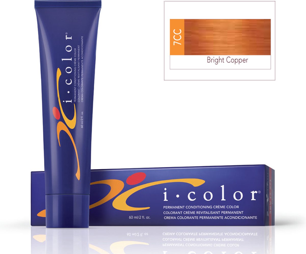 ISO i color Permanent Conditioning Crème Color 60ml 7CC Bright Copper