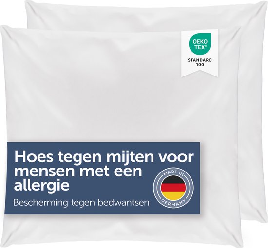 Blumtal Kussensloop d'oreiller Anti-Acariens - Anti-allergie - 50 x 50 cm - Set de 2