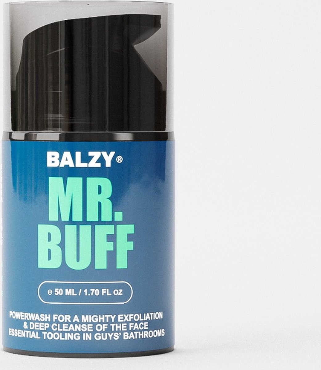 BALZY Mr. Buff - Gezichtsreiniger voor Mannen - Dagelijks gebruik - Reinigingsgel - Exfoliator