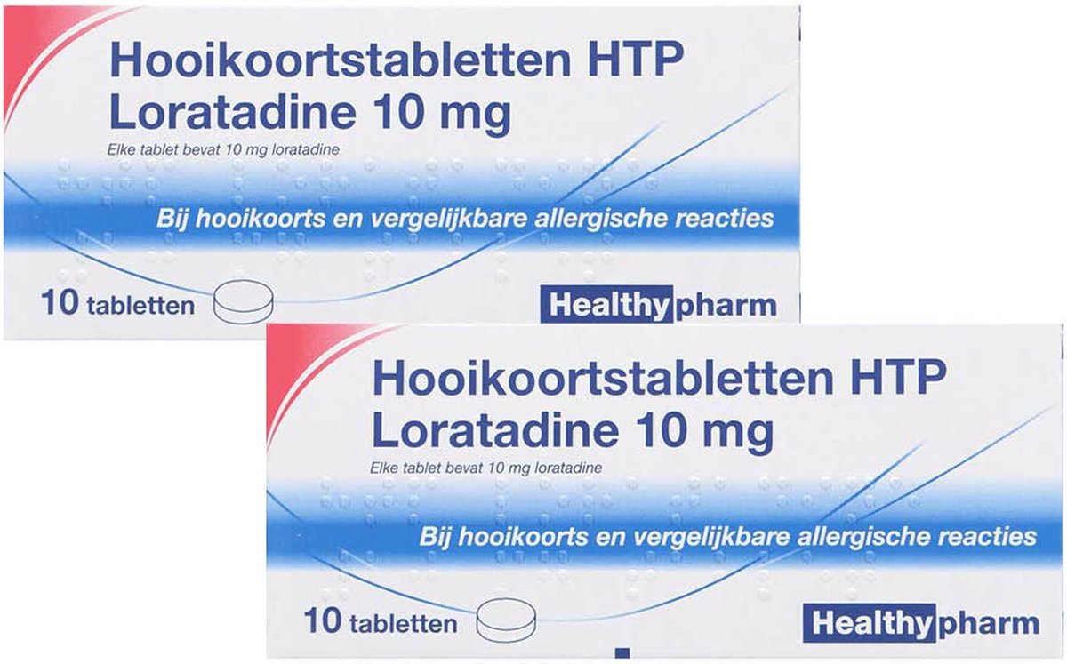 Healthypharm Hooikoortstabletten HTP Loratadine 10 mg - 2 x 10 tabletten - Healthypharm