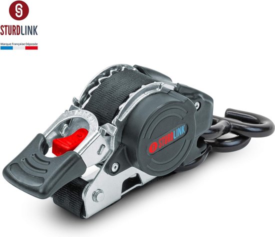 4 stuks automatische sjorriem spanriem met S-haken 3,0 m x 25 mm 300/600 daN