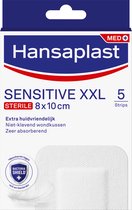 Hansaplast Sensitive XXL Pleisters - 8 x 10cm - 5 Strips - Groot - Eilandpleister - Extra Huidvriendelijk
