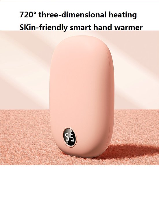 Chauffe-mains rechargeable,6000 mAh,chauffe-mains portable, rechargeable  par USB et affichage numérique, cadeau d'hiver idéal(Vert)