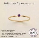 Soraro Birthstone Ring | Juni |17mm | 14K Goldplated | Goudkleurig | Cadeau Voor Haar | Cadeau Voor Vriendin | Verjaardag Cadeau | Moederdag Cadeau | Cadeau Ideeën