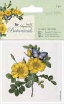 Docrafts 80 x 80mm Botanicals Clear Stamps - Wild Rose stempel