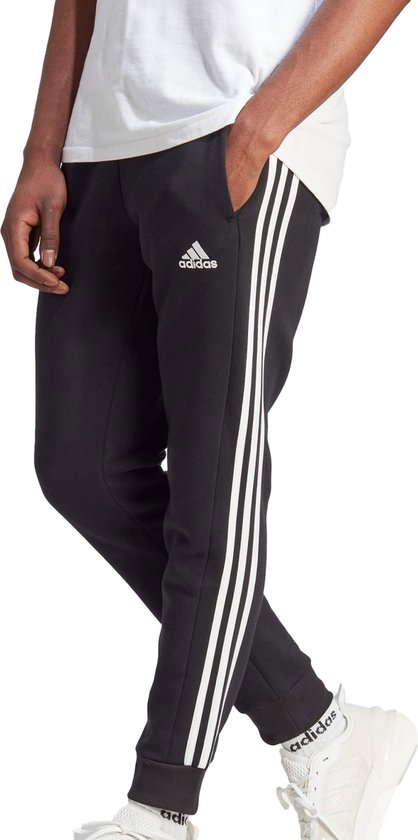 adidas Sportswear Essentials Fleece 3-Stripes Tapered Cuff Broek - Heren - Zwart- XL