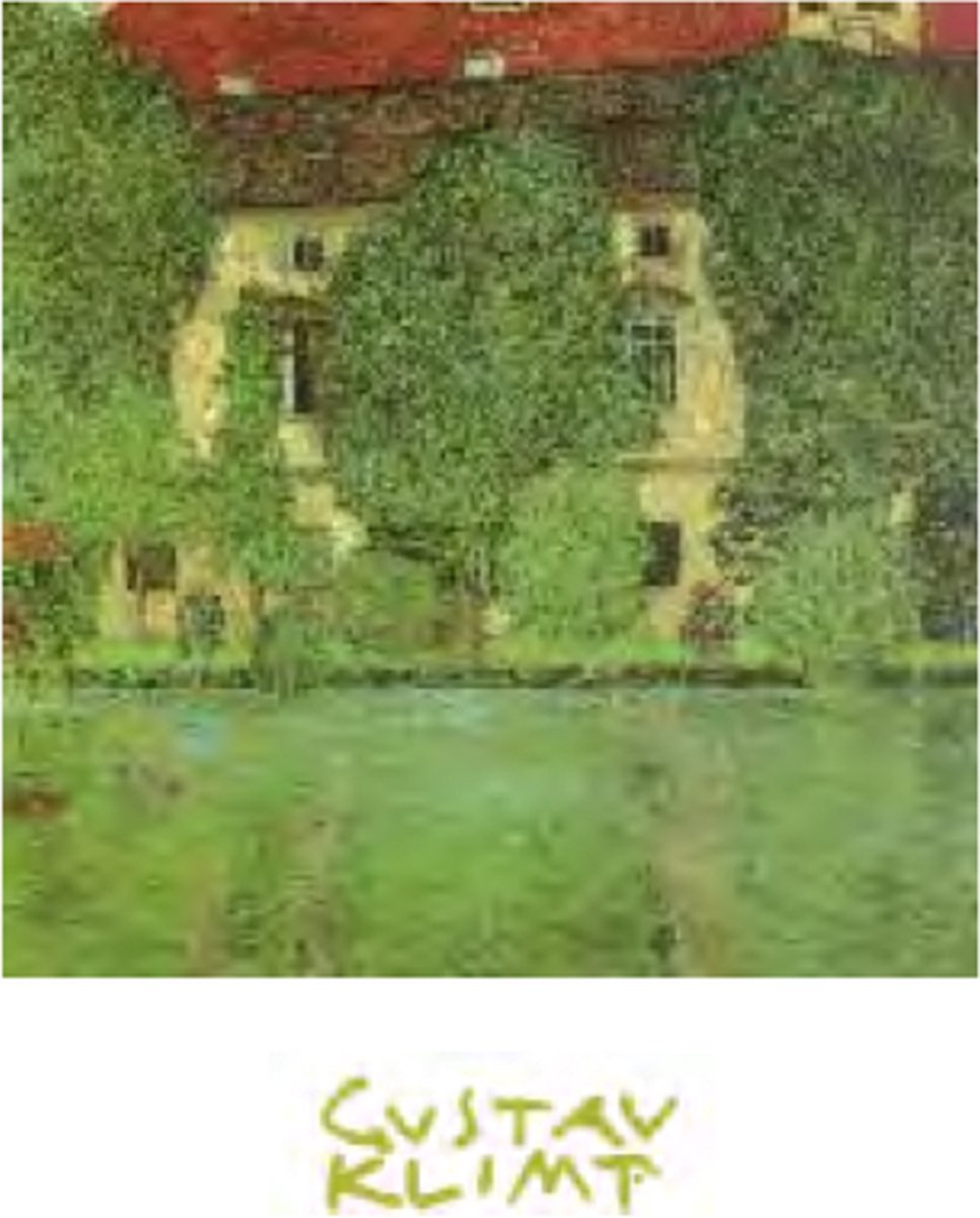 Catch Projecten Mini kunstposter - Gustav Klimt - Slot Kammer aan de Attersee - 24x30 cm Multicolor