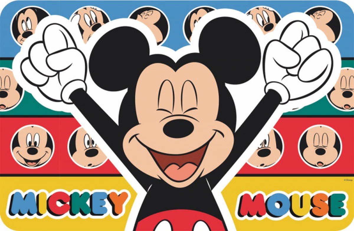 Mickey Mouse duoset van onderleggers/placemats 43*28cm kunststof