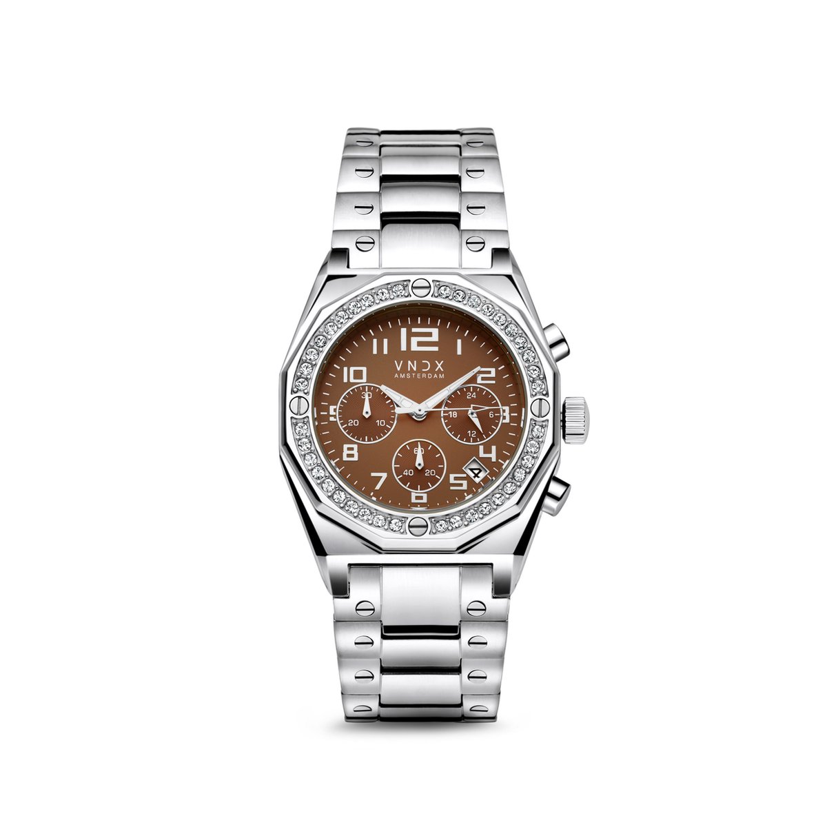 VNDX Amsterdam - Dames horloge - The One Zilver Bruin