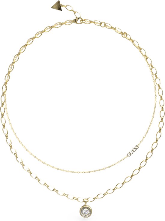GUESS Unique Solitaire Dames Ketting Staal - Goud