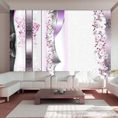Fotobehangkoning - Behang - Vliesbehang - Fotobehang - Parade of orchids in violet - Orchidee - Orchideeën - Bloemen - 150 x 105 cm